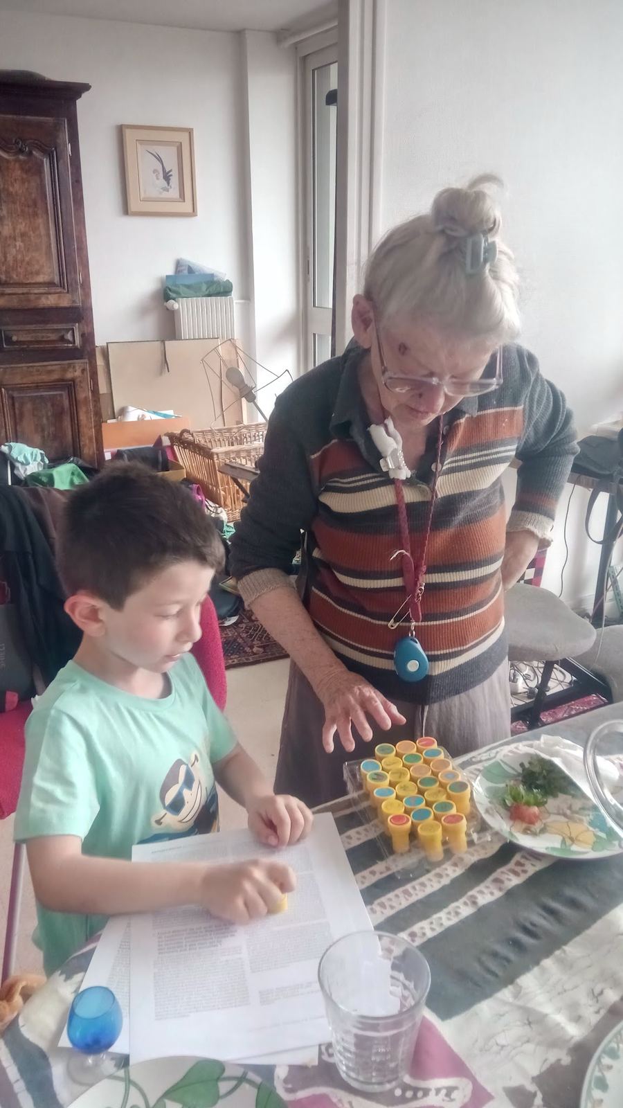 Micheline et Charlie, son arrière-petit-fils